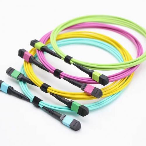 MPO 12F LSZH 3.0m 5.0m 8.0m low loss Fiber Optic Patch Cord Mpo Trunk Cable Patchcord